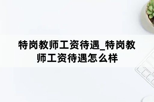 特岗教师工资待遇_特岗教师工资待遇怎么样