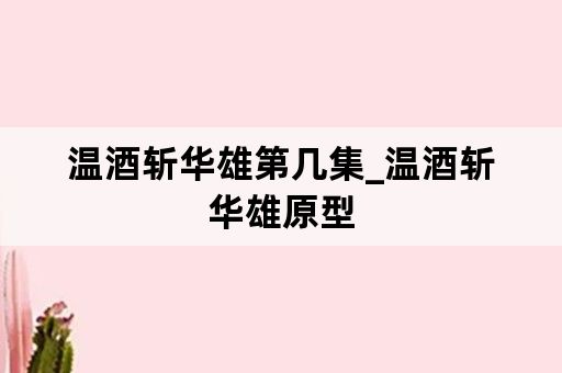 温酒斩华雄第几集_温酒斩华雄原型