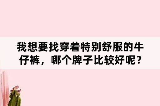 我想要找穿着特别舒服的牛仔裤，哪个牌子比较好呢？