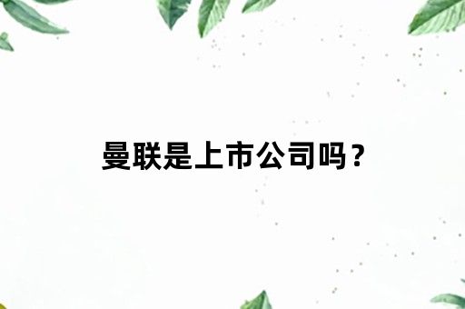 曼联是上市公司吗？
