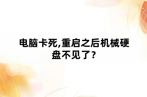电脑卡死,重启之后机械硬盘不见了？