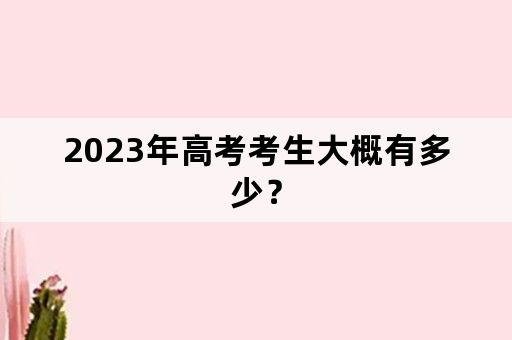 2023年高考考生大概有多少？