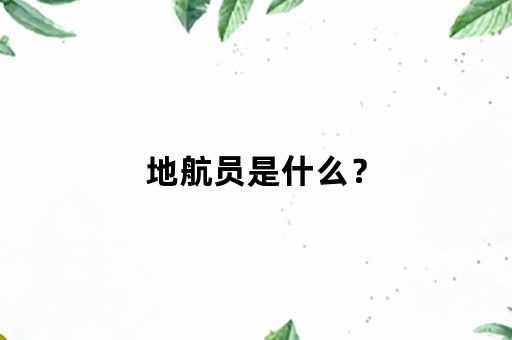 地航员是什么？